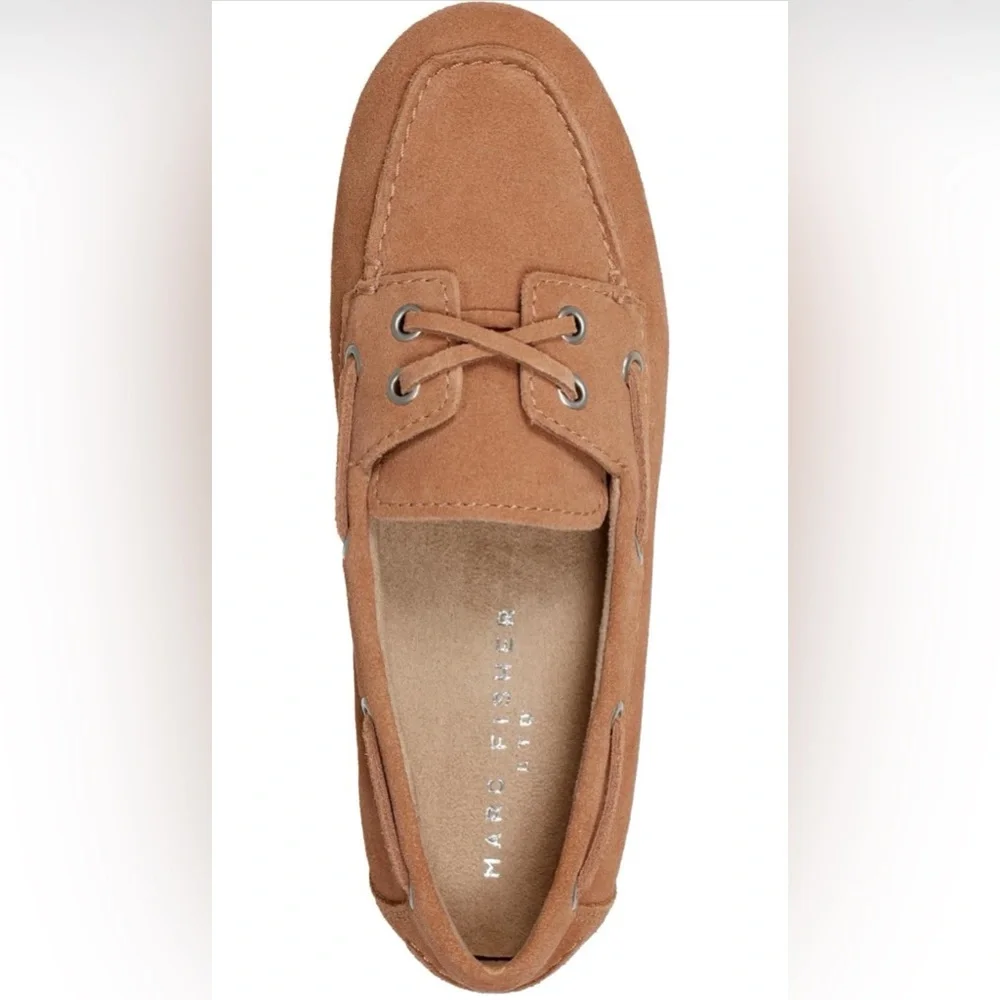 Marc Fisher LTD UIeena loafer medium natural suede size 9M NWOT..